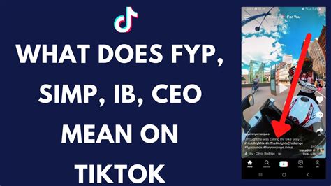 TikTok Tutorial What Does FYP Simp IB CEO Of Mean On TikTok YouTube