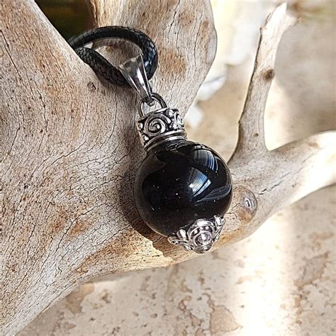 Black Glass Urn Pendant Necklace Fillable Keepsake Jewelry Cremation Jewelry Handmade