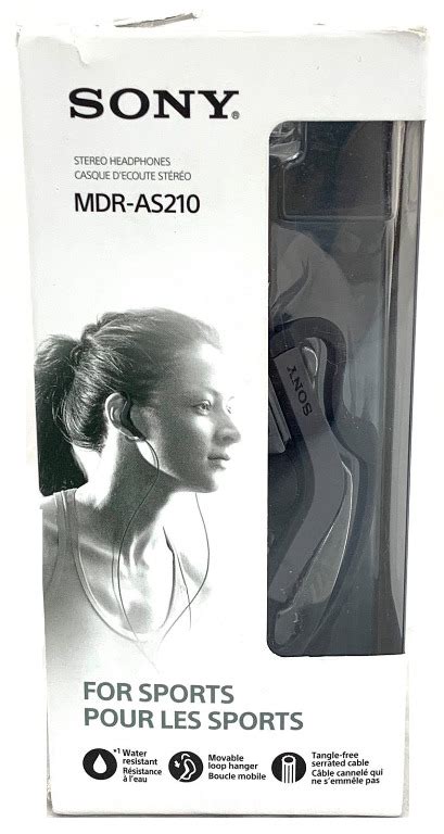 Sony Mdr As210 B Sport In Ear Headphones Audio Headphones And Headsets