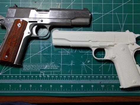 Colt 1911 Pistol Model 3d Printed Plastic Replica Model