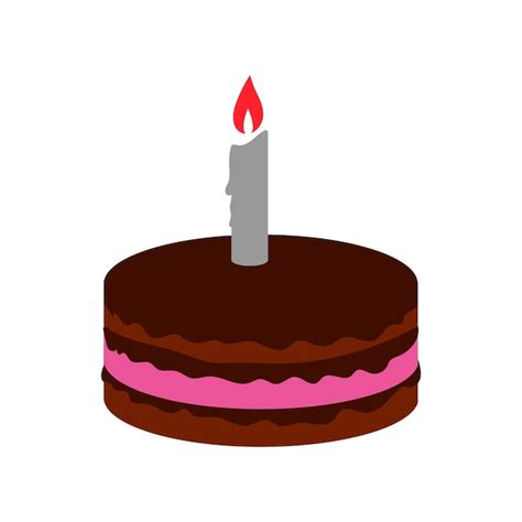 Icono de pastel de cumpleaños Vector Premium