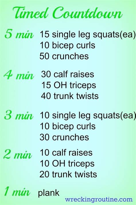 Timed Countdown Workout Countdown Workout Amrap Workout Quick