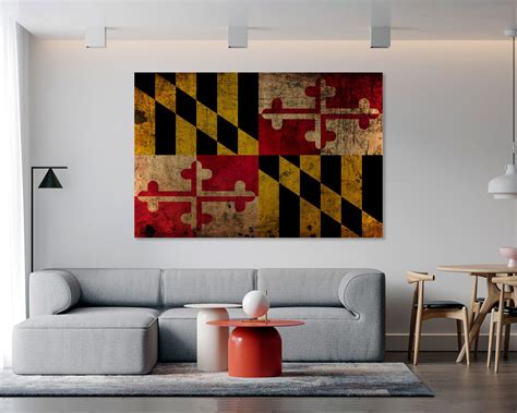 Maryland State Flag Wall Art Maryland State Flag Wall Decor - Etsy