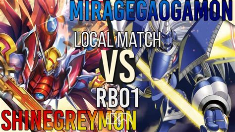 Shinegreymon Vs Miragegaogamon Digimon Tcg Bt Rb Local Match