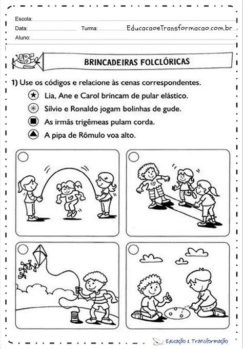 Atividades Sobre Brinquedos E Brincadeiras Antigas E Atuais 1 Ano
