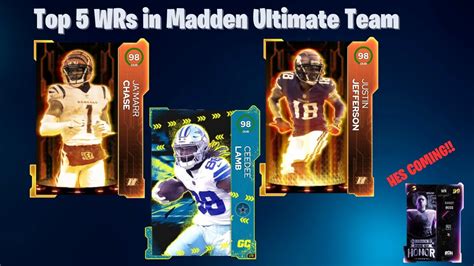 Top Wrs As Of Madden Ultimate Team Moss Is Coming