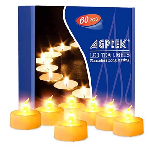 AGPTEK Bougie à LED sans Flamme Lot de 60 Bougie à Piles Bougie Chauffe