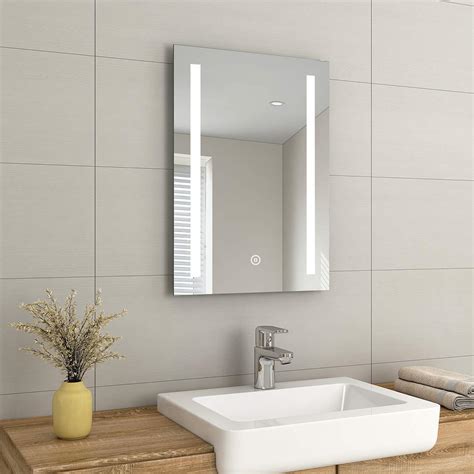 Buy Emke X Mm Illuminated Led Bathroom Mirror With Safety Shaver