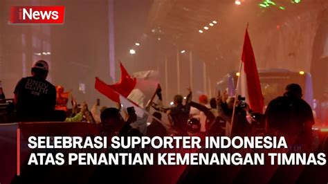 Selebrasi Supporter Timnas Indonesia Bergemuruh Di Bundaran Hi Youtube