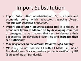 Role Of Entrepreneur In Import Substitution PPT