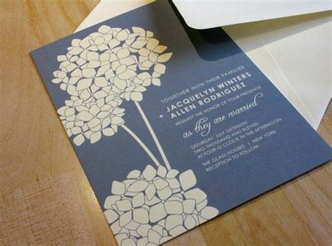 Hydrangea Wedding Invitation Suite Floral Wedding Invites Blue Flower