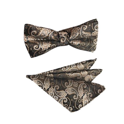 Paisley Skinny Pocket Square And Bow Tie Set 13 Styles In 2022 Bow Tie Set Tie Set Online