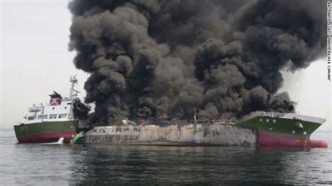 1 missing after explosion sparks fire on oil tanker off Japanese coast ...