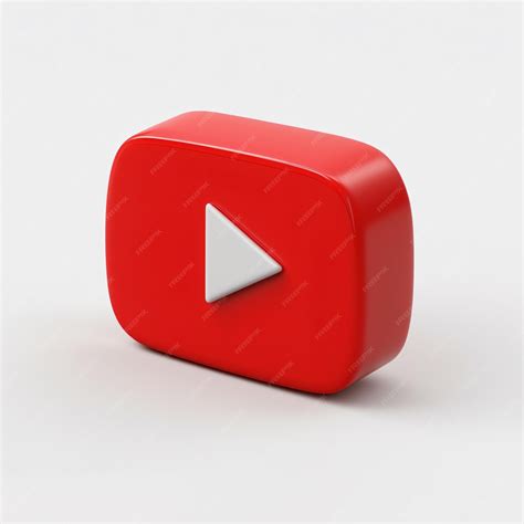 Youtube 3d Logo Icon For Digital Branding Premium Ai Generated Image