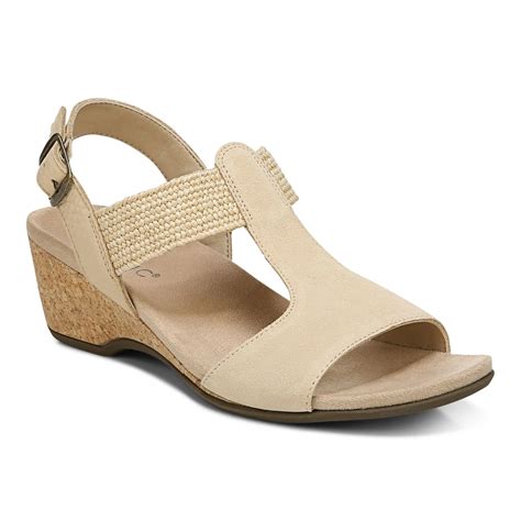 Women S Vionic Kaytie Wedge Sandal Semolina Stan S Fit For Your Feet