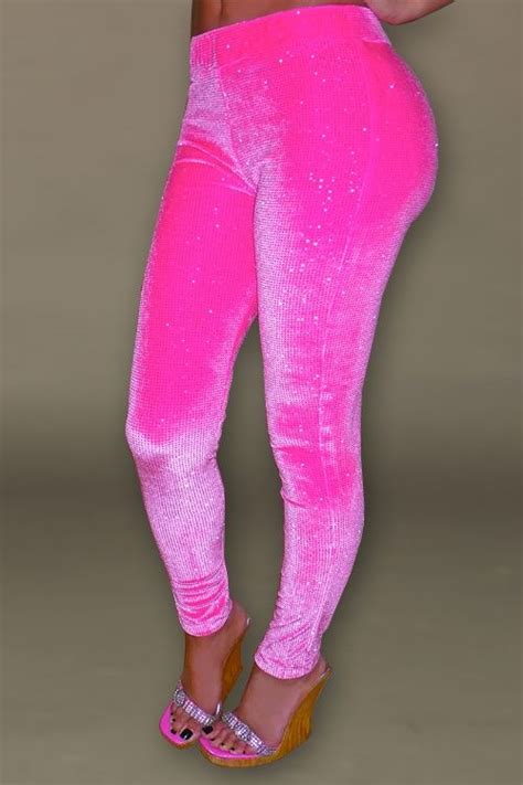 Hot Pink Leggings Pink Sparkly Sparkly Leggings