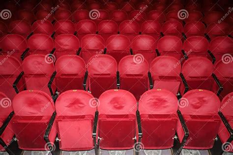 Classic Rows Of Empty Reddish Seats In Theatre Stock Image Image Of Famous Indoor 175377993