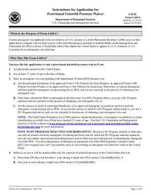 2024 Form DHS USCIS I 601A Instructions Fill Online Printable