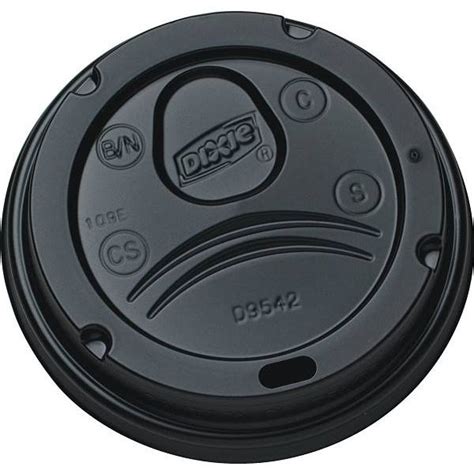 Dixie Dome Large Black Disposable Plastic Hot Cup Lids Case HD Supply
