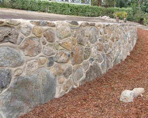 Cobblestone Retaining Wall