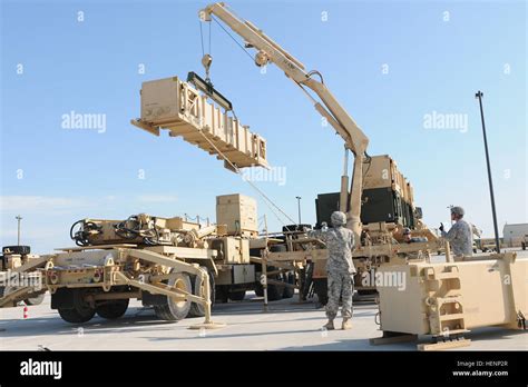 Soldiers With 69th Air Defense Artillery Brigade Perform Patriot Stock