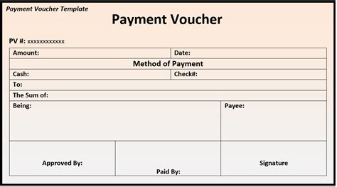 Word Payment Voucher Template Excel Word Template