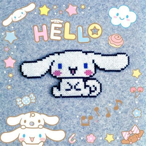 Cinnamoroll Pixel Art Pattern Perler Bead Art Pixel Art Images And