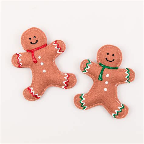 Felt Gingerbread Man Ornament Set Felt Ornaments Christmas Etsy