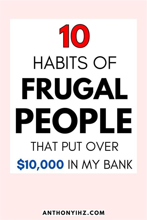 Habits Of Frugal People 10 Frugal Habits To Save A Ton Of Money Artofit