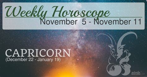 Capricorn Weekly Horoscope