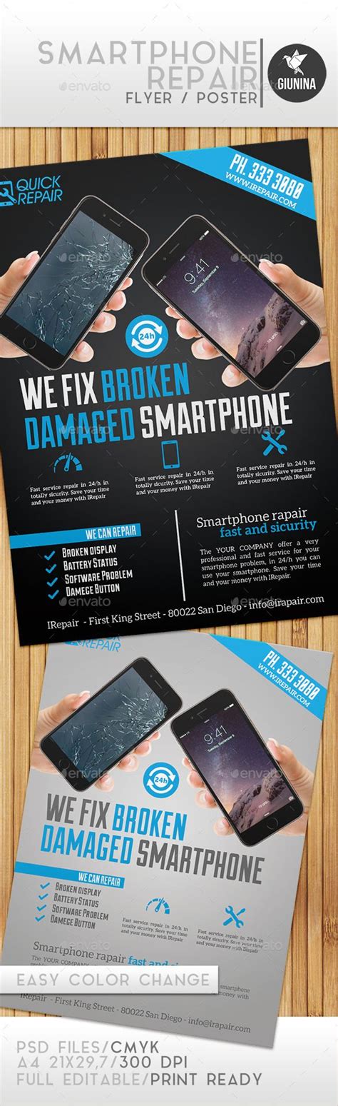 Smartphone Repair Flyer/Poster Template Download: http://graphicriver ...