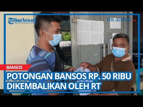 Setelah Viral Sunat Bansos Rp Ribu Pengurus Rt Mengembalikan Uang