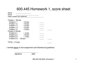 Fillable Online Cs Jhu 600 445 Homework 1 Score Sheet Cs Jhu Fax