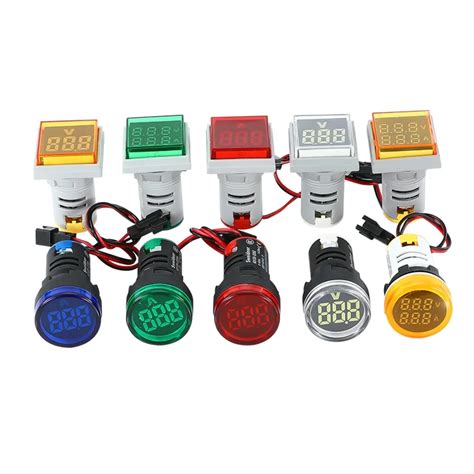 Mm Mini Voltmeter Ammeter Hertz Hz Meter Led Digital Indicator Light