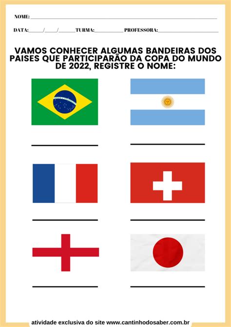 Atividades Para A Copa Do Mundo De Parte