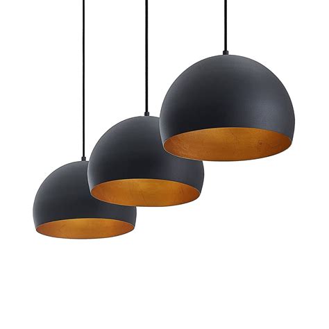 Lindby Tarjei Suspension Cm Noire Dor E Couleur Chaude Lampe