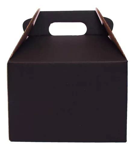 50 Cajas Lonchera Boxlunch Carton Grande Negro Personalizada Envío gratis