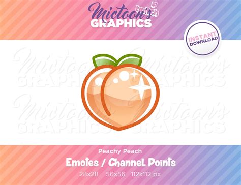 Twitch Peachy Peach Emote Channel Point Streamer Graphics Peach