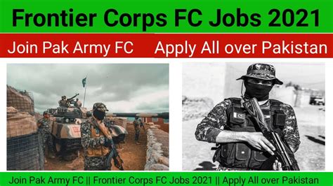 Frontier Corps Fc Jobs Apply All Over Pakistan Join Pak Army