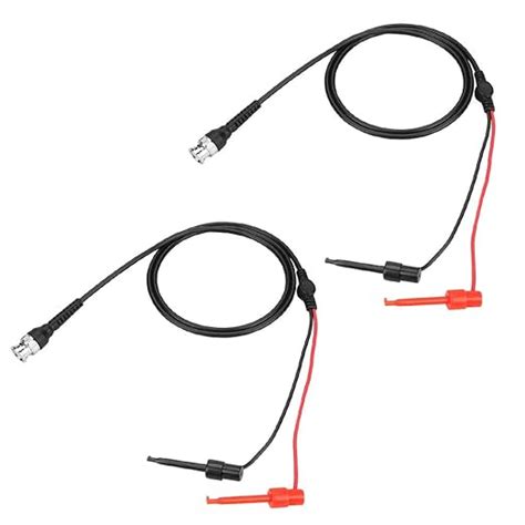 Signal Generator Cable 2pcs Bnc To Dual Coaxial Cable Testing Hook Probe Waveform Generator High