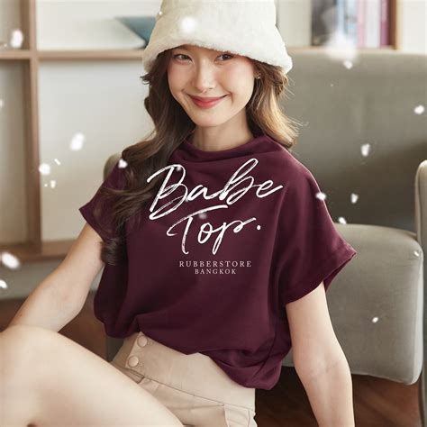 Babe top เสอคอปนoversizeอานกอนกดสงซอ Shopee Thailand