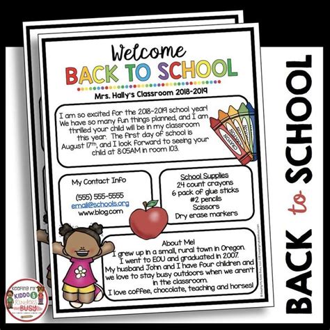 Welcome Back To School Editable Newsletter Back To School Meet The