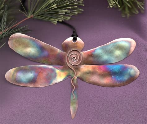 Handcrafted Copper Dragonfly Ornament Etsy