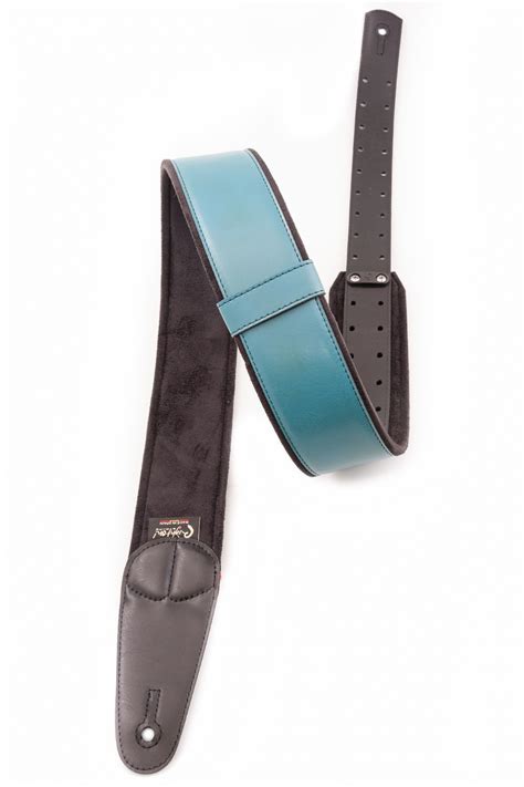 Charm Teal Guitar Strap With Ras Adjustment And Vegan Design