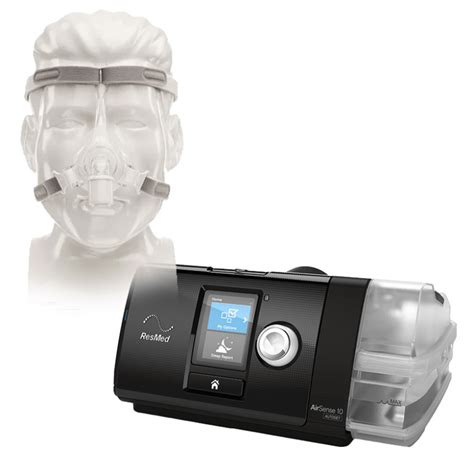 Kit Cpap Airsense S10 Elite Com Umidificador Resmed E Máscara Nasal Pico Philips Respironics