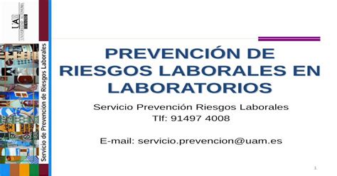 PrevenciÓn De Riesgos Laborales En Laboratorios [pdf Document]