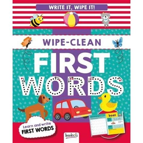 BBW Wipe Clean First Words Write It Wipe It Book ISBN 9781787726581 Shopee Malaysia