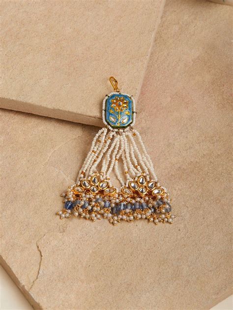 Buy Gold Toned Blue Handcrafted Metal Passa DGH2PA24001 DST18MAR