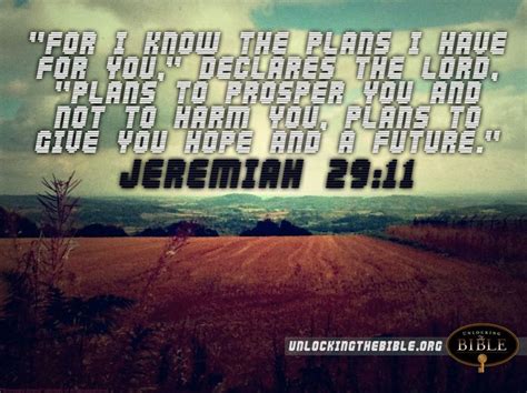 Jeremiah 2911 For I Know The Plans I Have For You” Declares The Lord