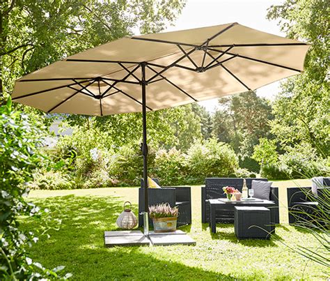 Podwójny Parasol Szarobeżowy 323532 W Tchibo